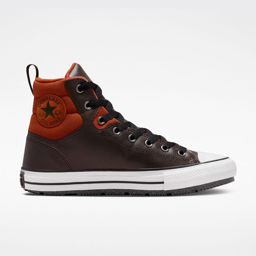 Dámské Zimní Boty Converse Chuck Taylor All Star Berkshire Vody Resistant Vysoké Hnědé Oranžové Černé | CZ SJRZ35